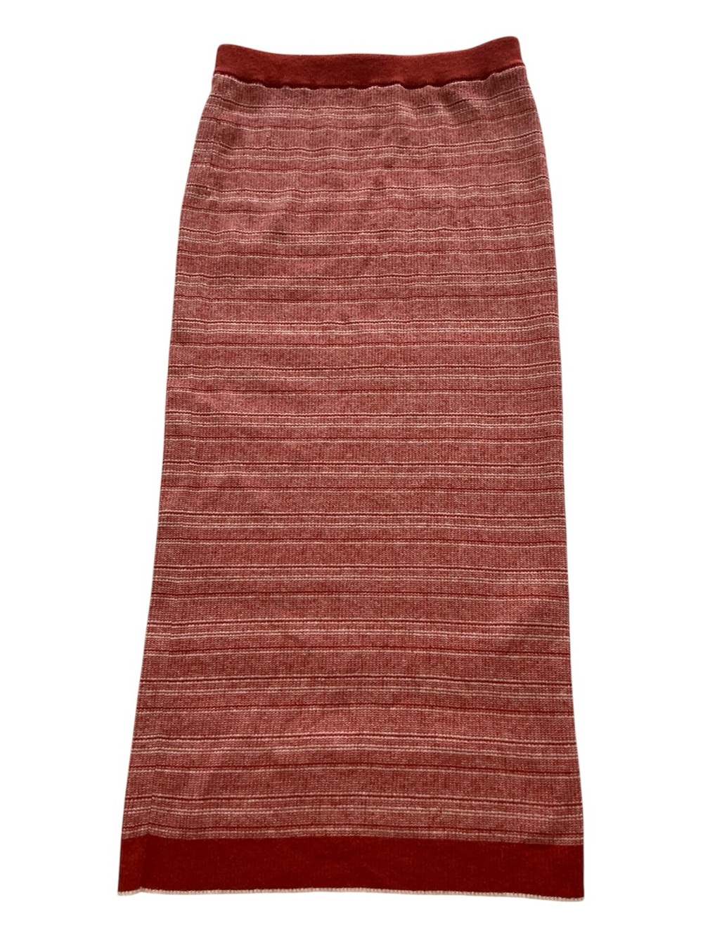 Rouje Isabelle Striped Ribbed Alpalca Blend Skirt in Rouge NWT Size 38